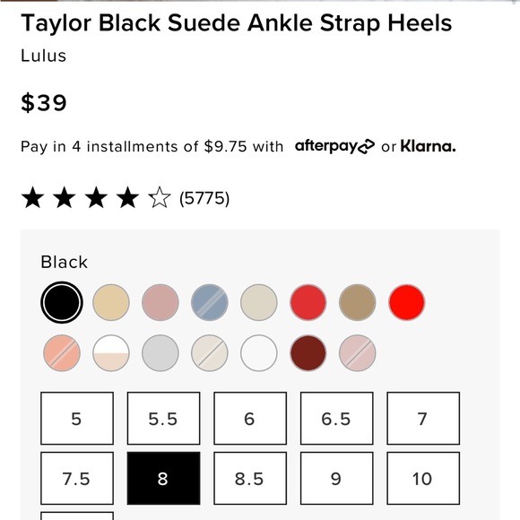 Taylor Black Seude Ankle Strap Heels - Picture 9 of 9